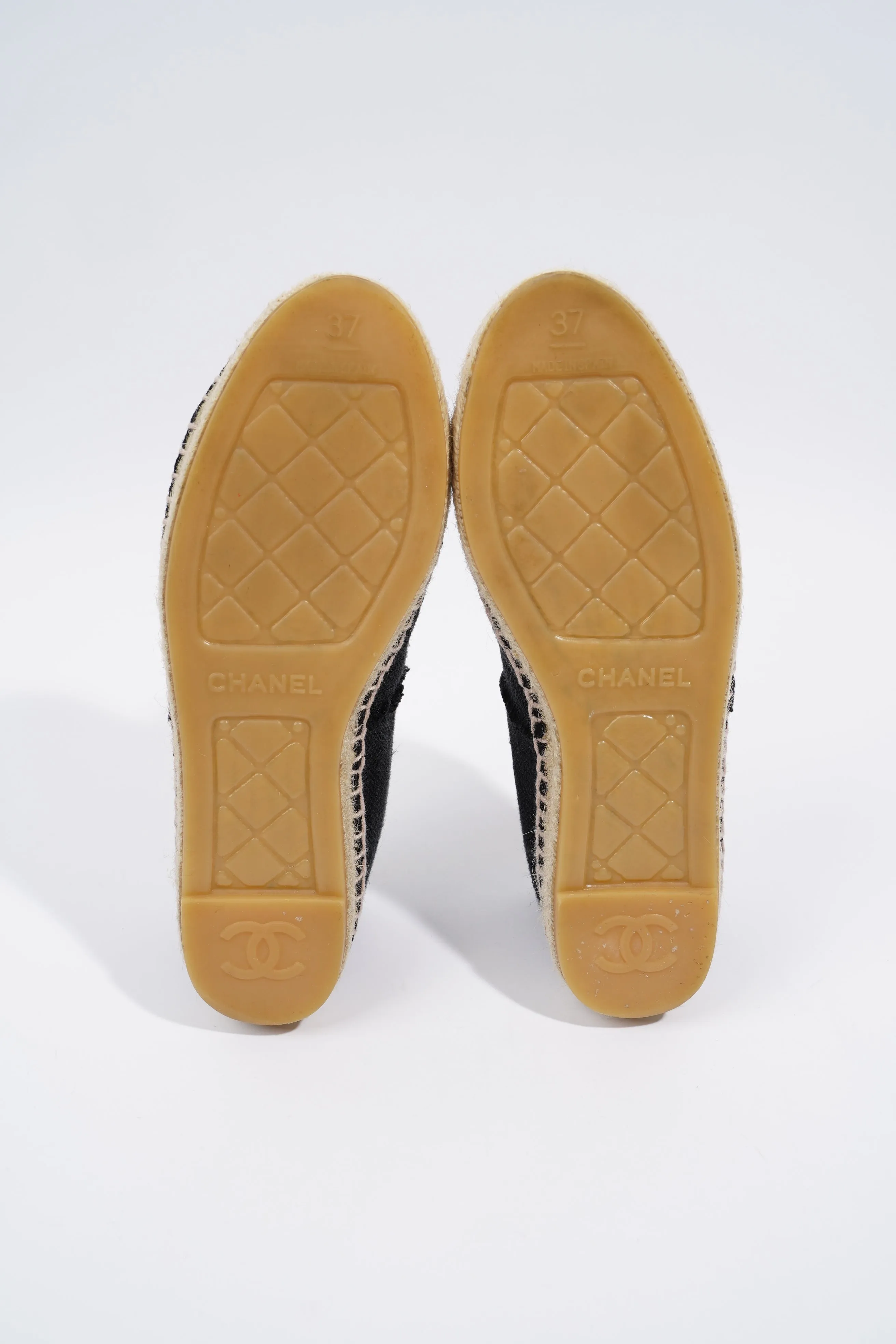 Chanel Espadrilles Black Canvas EU 37 UK 4